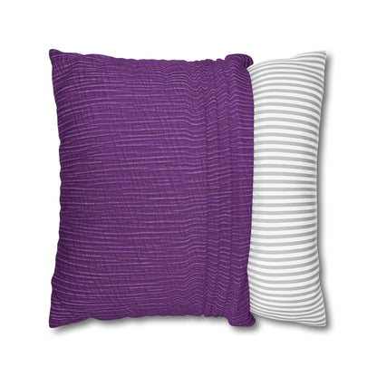 Violet/Plum/Purple: Denim-Inspired Luxurious Fabric - Spun Polyester Square Pillow Case