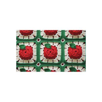 Apple Granny Square Crochet Pattern: Wild Fruit Tree, Delicious Red Design - Outdoor Rug