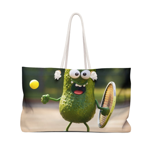 Pickle Playing Pickleball: Serve, Paddle, Game - Court Sport - Weekender Bag