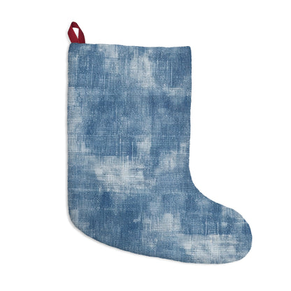 Faded Blue Washed-Out: Denim-Inspired, Style Fabric - Christmas Stockings