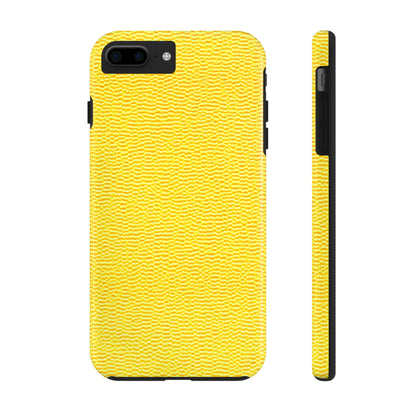 Sunshine Yellow Lemon: Denim-Inspired, Cheerful Fabric - Tough Phone Cases