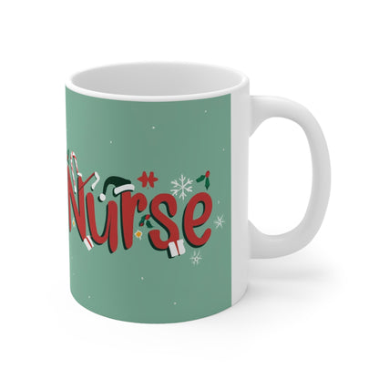 Christmas Nursing 11 oz Mug: 2023 Festive Nurse Design, Perfect Gift for Women in Nursing School