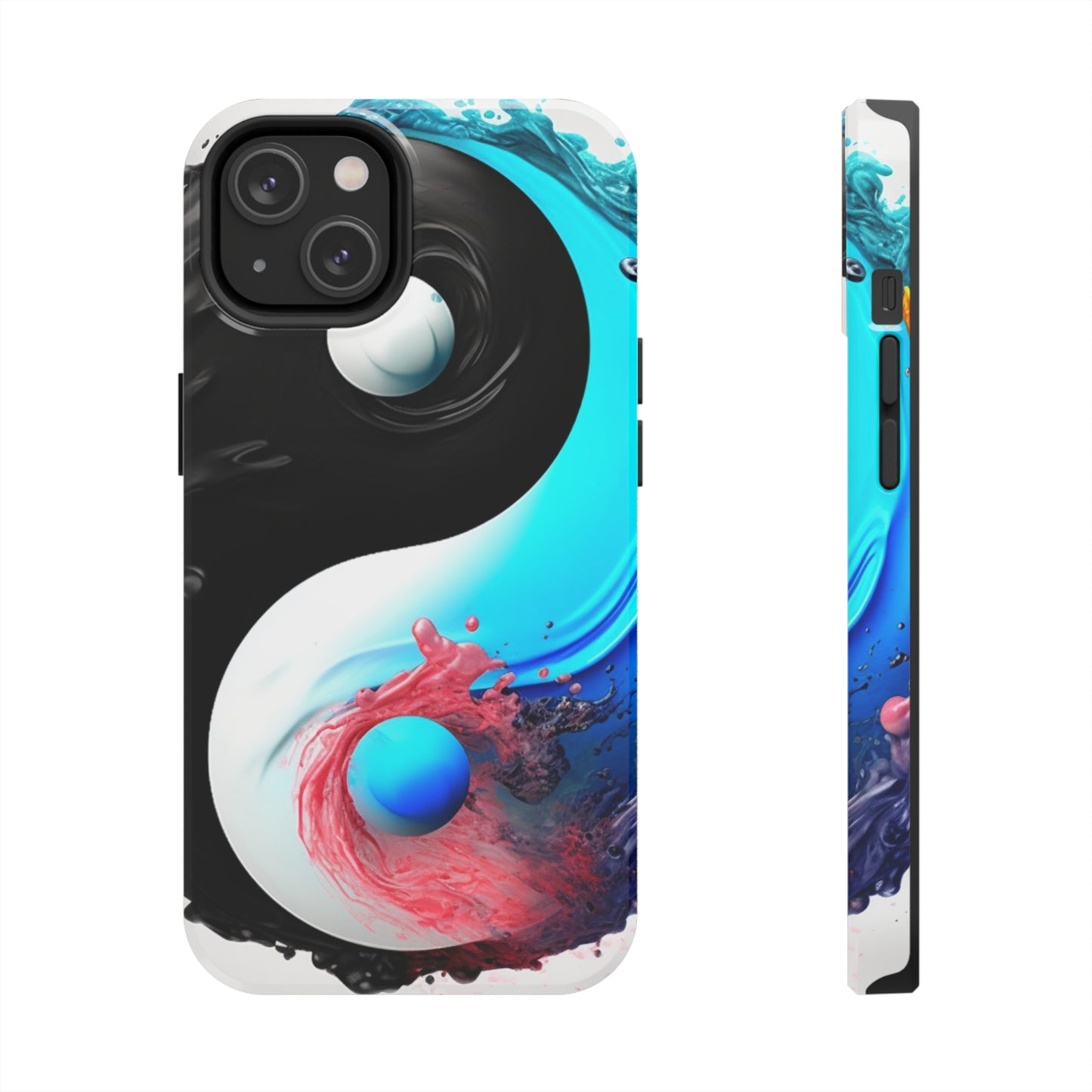 Yin Yang Symbol, Colorful Paint Style - Artistic Decor - Tough Phone Cases