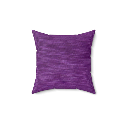 Violet/Plum/Purple: Denim-Inspired Luxurious Fabric - Spun Polyester Square Pillow