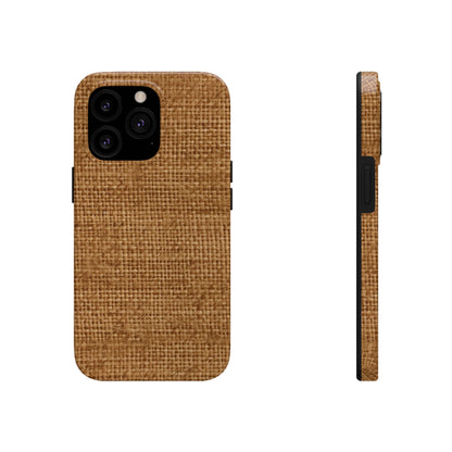 Light Chocolate: Denim-Inspired Elegant Fabric - Tough Phone Cases