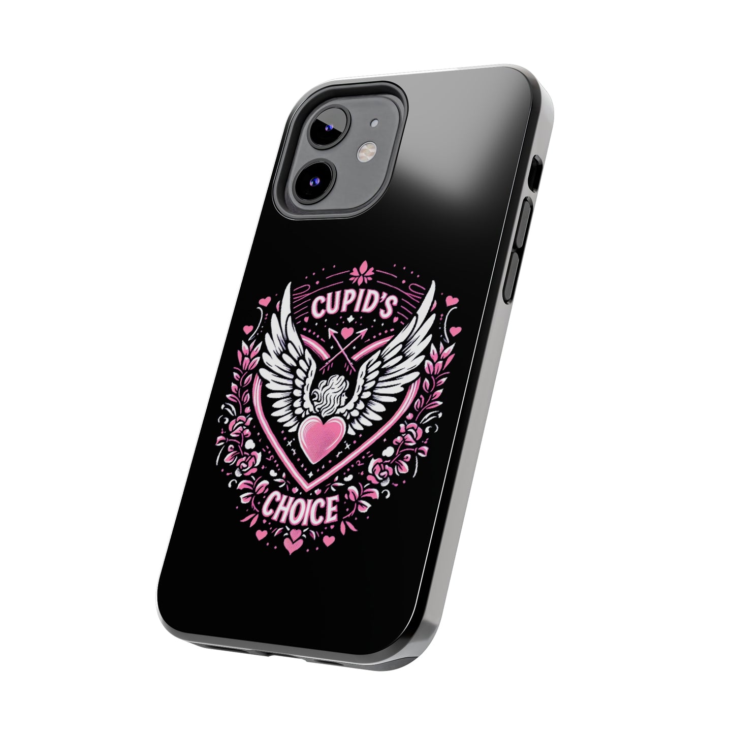 Cupidos Choice Crest con corazón y alas - Amor y romance con temática de San Valentín - Fundas resistentes para teléfonos