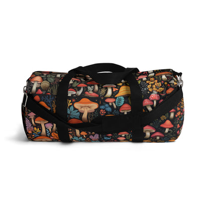 Fairy-Tale Fungi: Whimsical Assorted Mushroom Pattern Design Duffel Bag