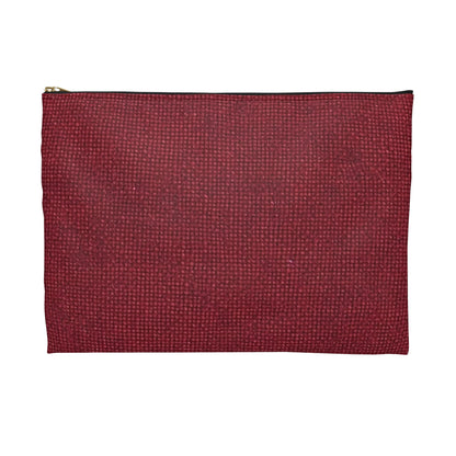 Seamless Texture - Maroon/Burgundy Denim-Inspired Fabric - Accessory Pouch