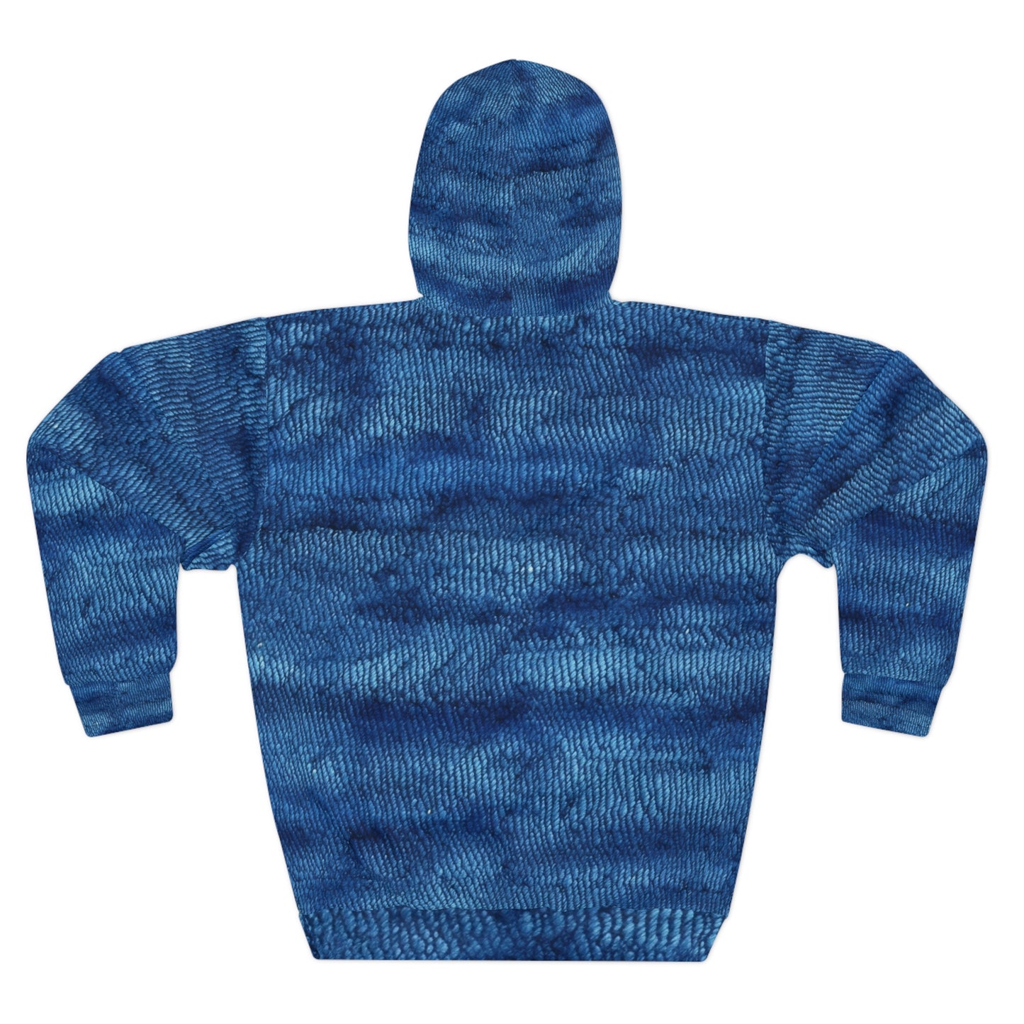 Blue Spectrum: Denim-Inspired Fabric Light to Dark - Unisex Pullover Hoodie (AOP)