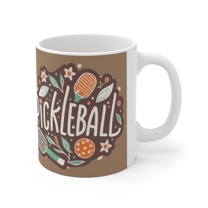 Pickleball Boho Graphic - Sport Gift - Ceramic Mug 11oz