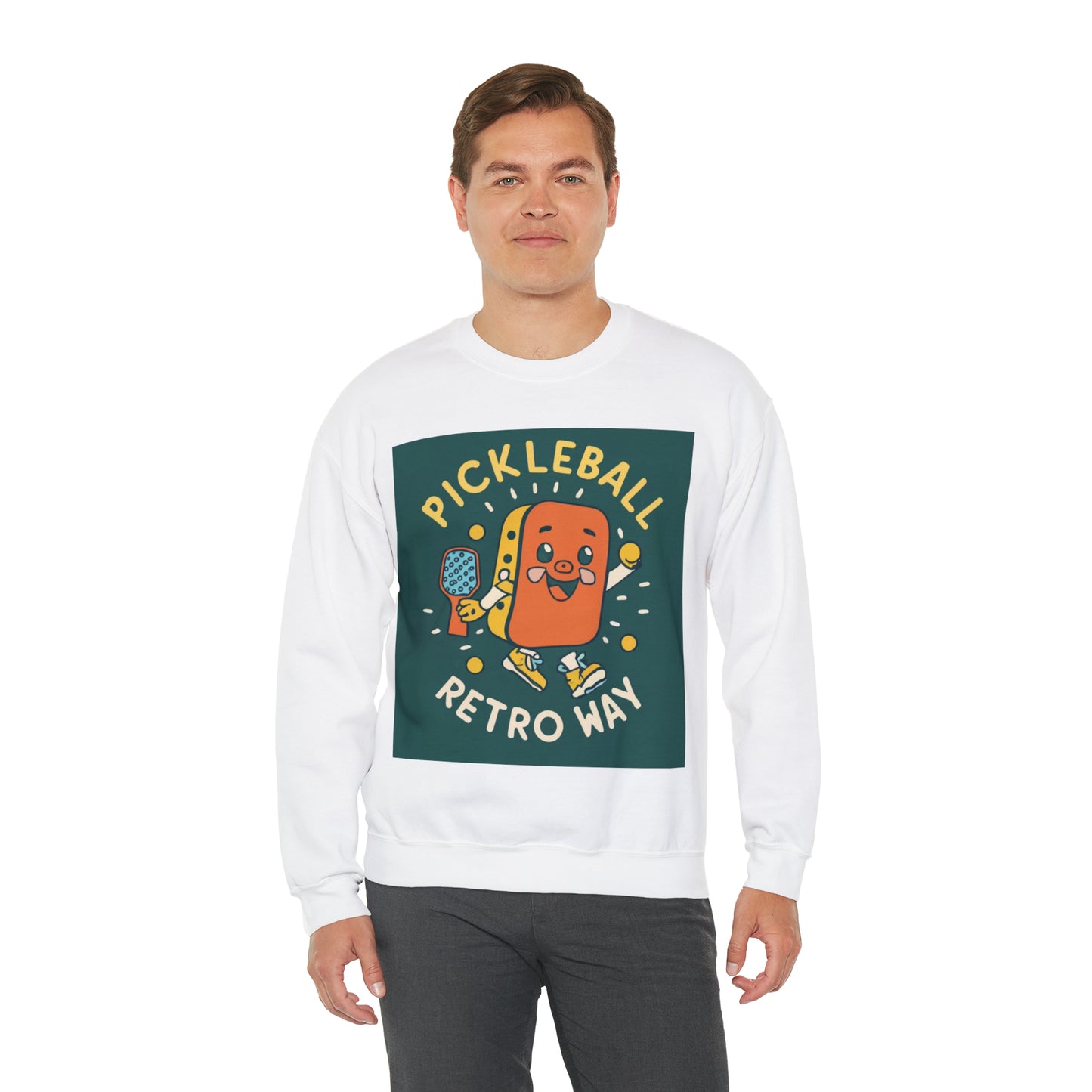 Retro Pickleball - Sport Gift - Unisex Heavy Blend™ Crewneck Sweatshirt