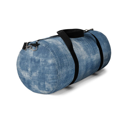 Faded Blue Washed-Out: Denim-Inspired, Style Fabric - Duffel Bag