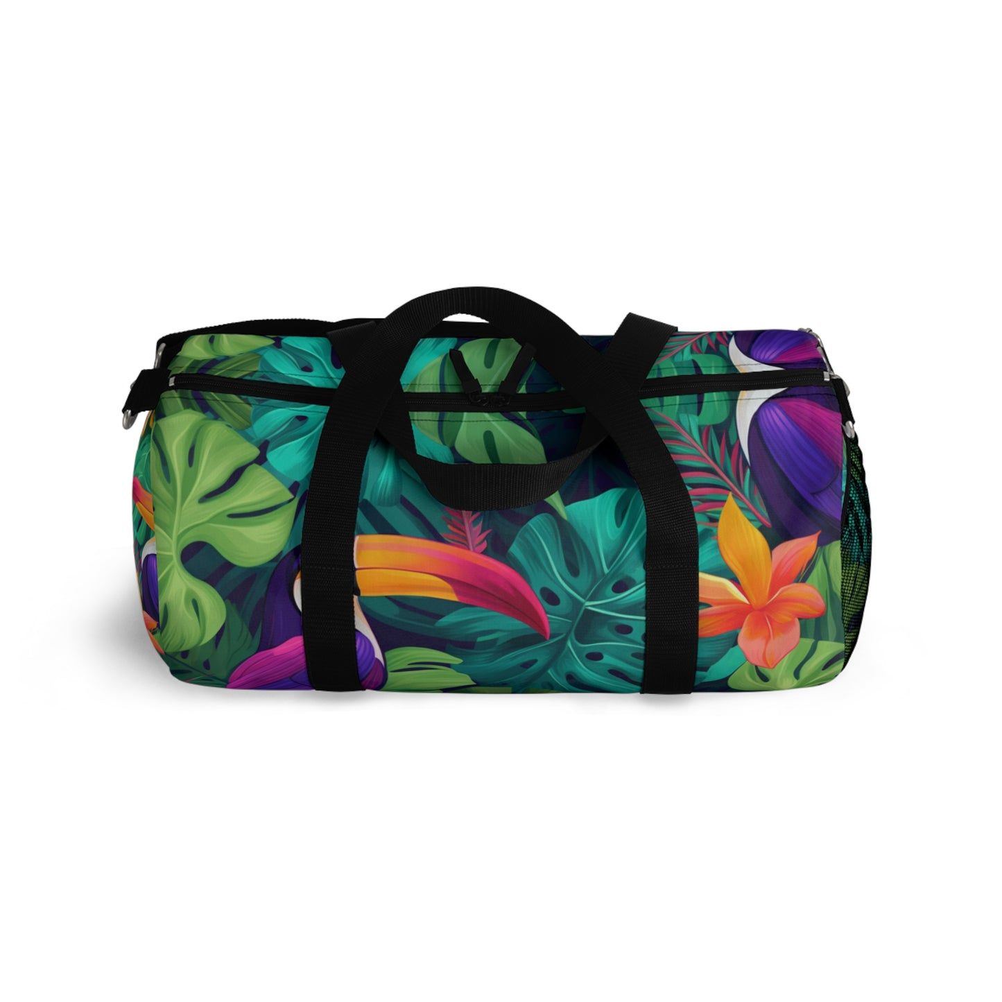 Vivid Tropical Birds & Leaves - Seamless Pattern Duffel Bag