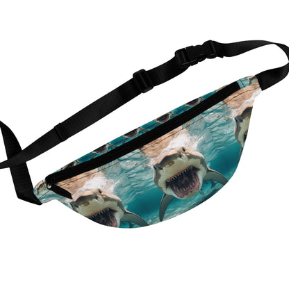 Bull Shark: River Monster Menace - Depredador realista de aguas oscuras - Fanny Pack