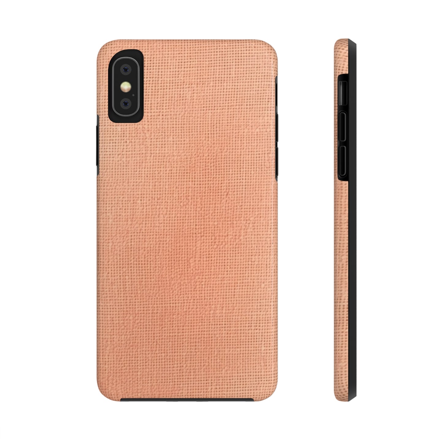 Soft Pink-Orange Peach: Denim-Inspired, Lush Fabric - Tough Phone Cases