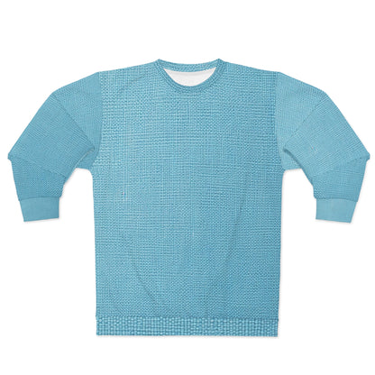 Bright Aqua Teal: Denim-Inspired Refreshing Blue Summer Fabric - Unisex Sweatshirt (AOP)