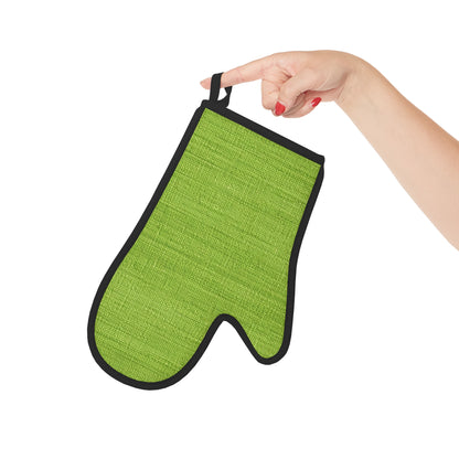 Lush Grass Neon Green: estilo de tela primaveral inspirado en la mezclilla - Oven Glove