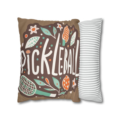 Pickleball Boho Graphic - Sport Gift - Spun Polyester Square Pillow Case