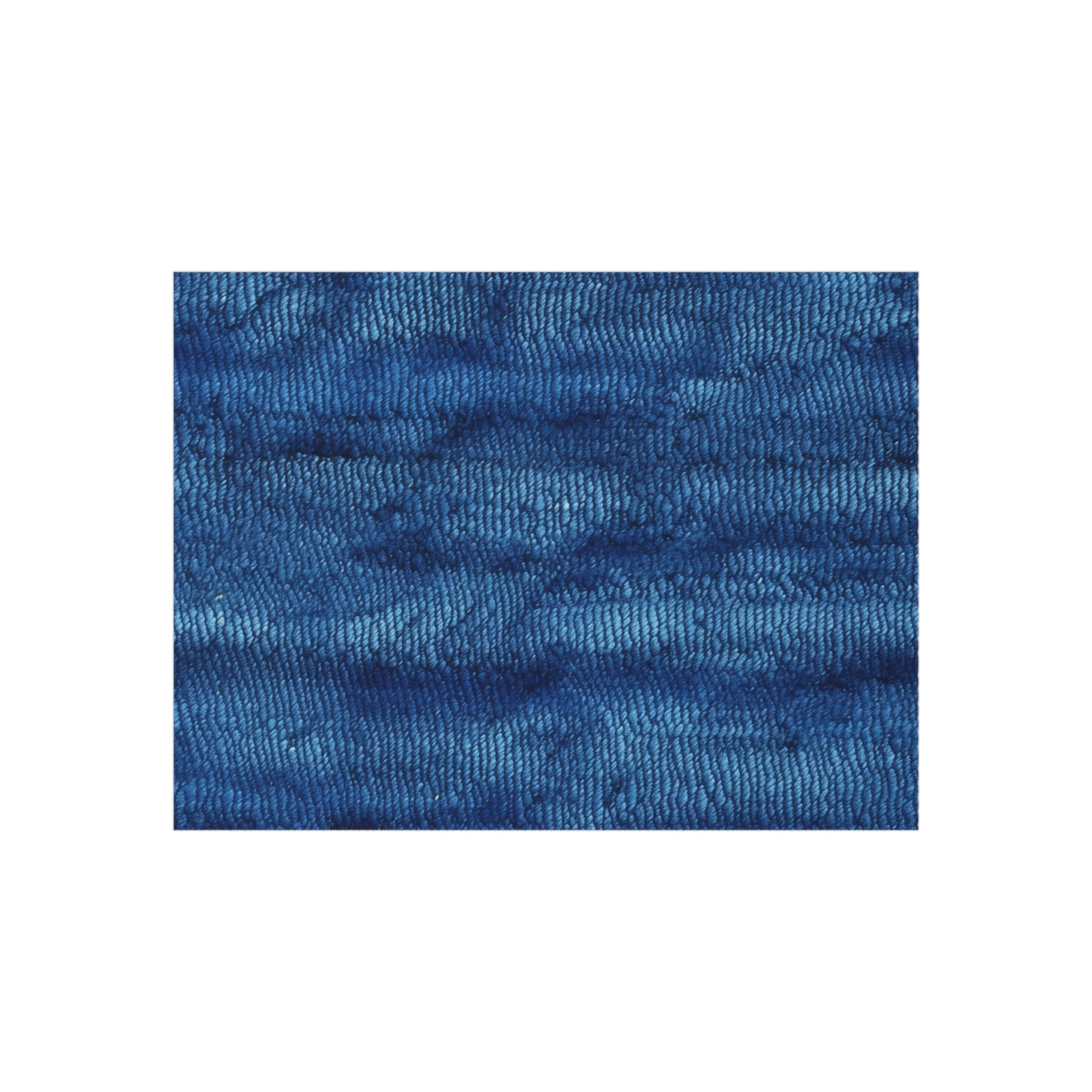 Blue Spectrum: Denim-Inspired Fabric Light to Dark - Outdoor Rug