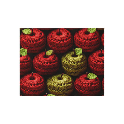 Crochet Apple Amigurumi - Big American Red Apples - Healthy Fruit Snack Design - Outdoor Rug