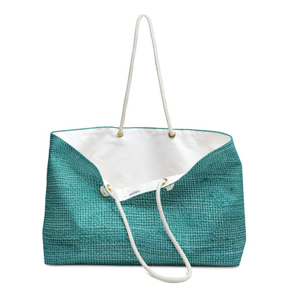 Quality Mint Turquoise Denim Fabric Deisgn, Stylish Material - Weekender Bag