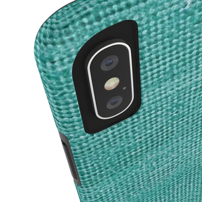 Quality Mint Turquoise Denim Fabric Deisgn, Stylish Material - Tough Phone Cases