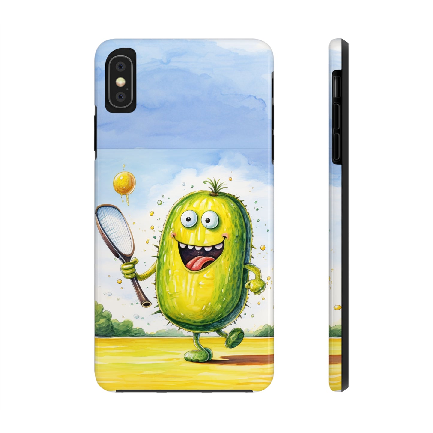 Pickleball Sport: Athletic Pickle Playing Game with Net and Paddle - Tough Phone Cases