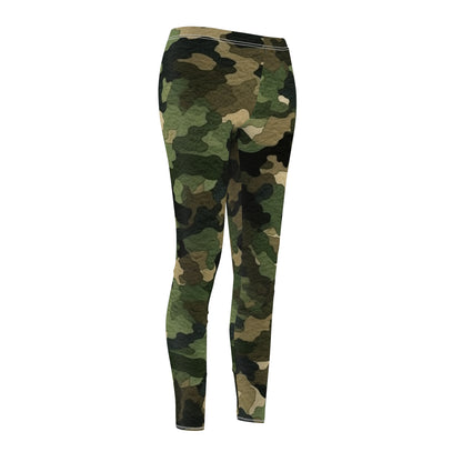 Classic Camo | Camouflage Wrap | Traditional Camo - Women's Cut & Sew Casual Leggings (AOP)