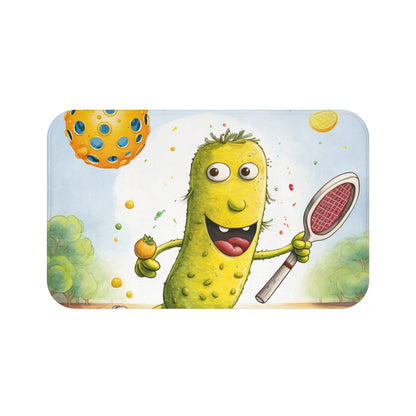 Pickleball Play: Pickle Sport Action Game, Fast Dink Ball - Bath Mat