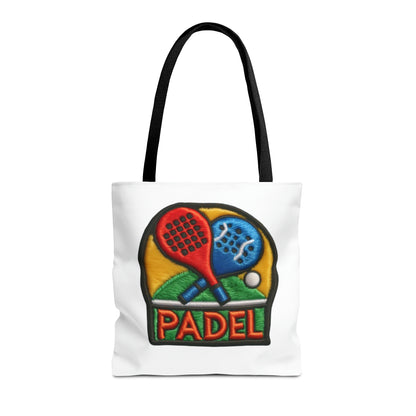 Padel Chenille Patch, Faux Graphic- Tote Bag (AOP)