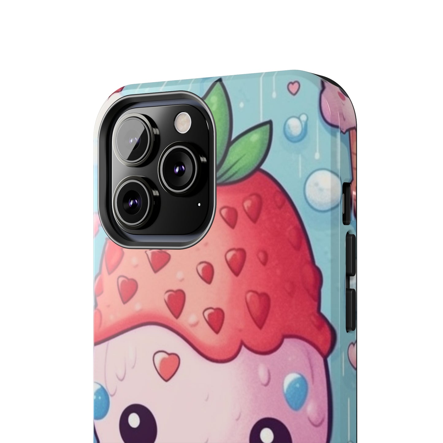 Kawaii Strawberry Sundae Cone - Traditional Japanese Anime Dessert Delight - Sweet Berry Otaku Gift - Tough Phone Cases