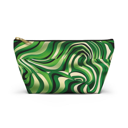 Disco Zebra Green - Accessory Pouch w T-bottom