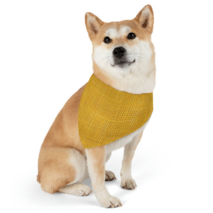 Radiant Sunny Yellow: Denim-Inspired Summer Fabric - Dog & Pet Bandana Collar