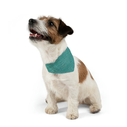 Diseño de tela vaquera color turquesa menta de calidad, material elegante, collar tipo bandana para mascotas 