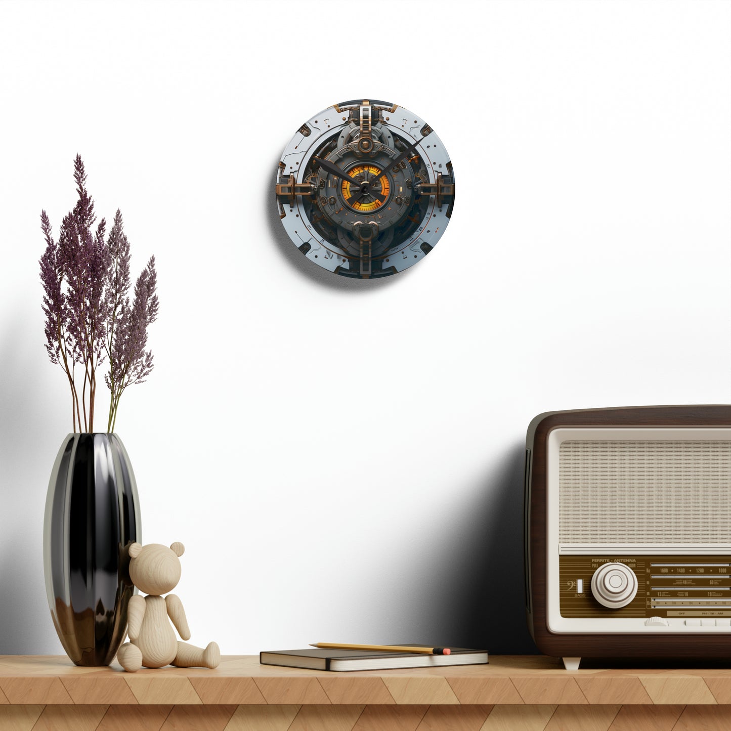 Cyberpunk Steampunk Acrylic Wall Clock