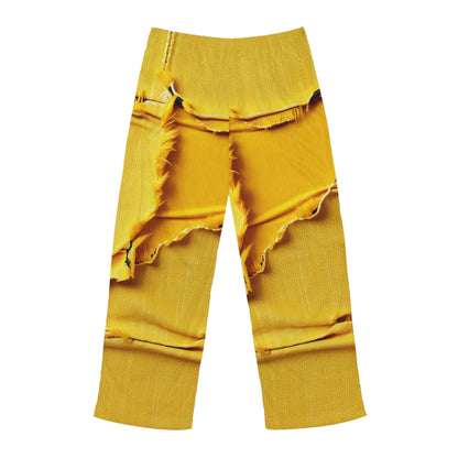 Banana Yellow Lemon: tela desgastada y atrevida inspirada en la mezclilla - Pantalones de pijama para hombre (AOP) 