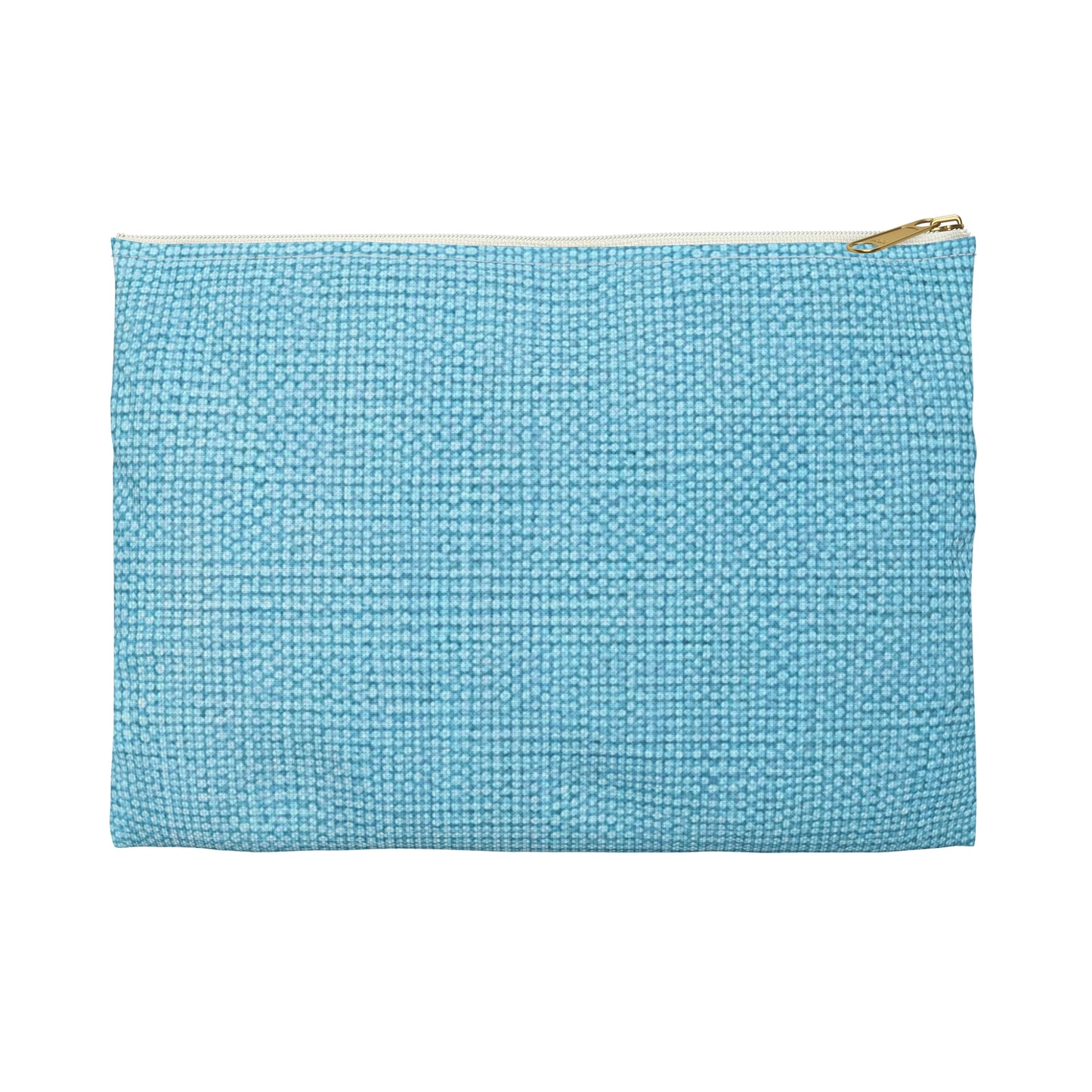 Bright Aqua Teal: Denim-Inspired Refreshing Blue Summer Fabric - Accessory Pouch