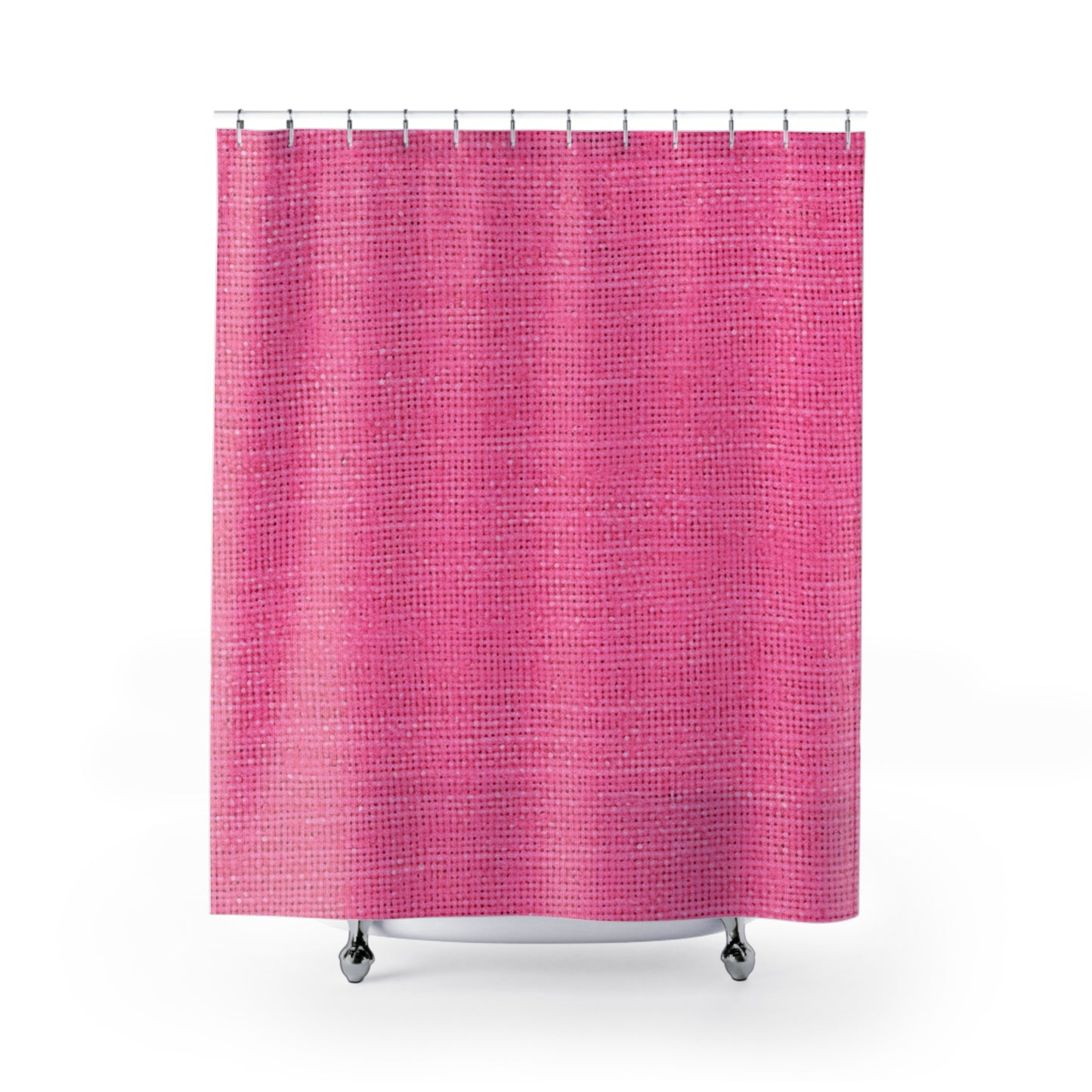 Doll-Like Pink Denim Designer Fabric Style - Shower Curtains