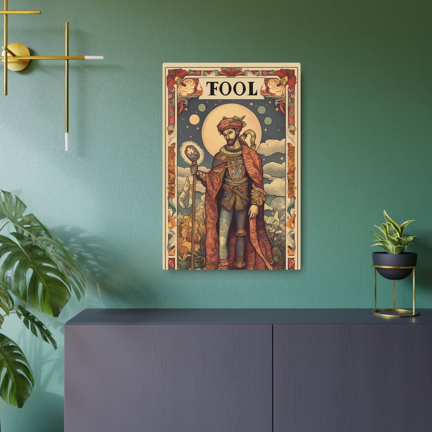 Expressive Tarot - 'The Fool' Card Artistic Reading Symbol - Metal Art Sign