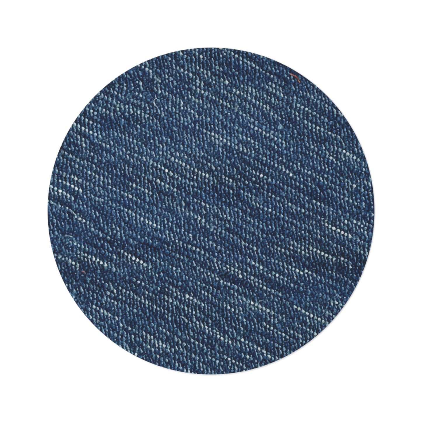 Denim-Inspired Design - Distinct Textured Fabric Pattern - Round Rug