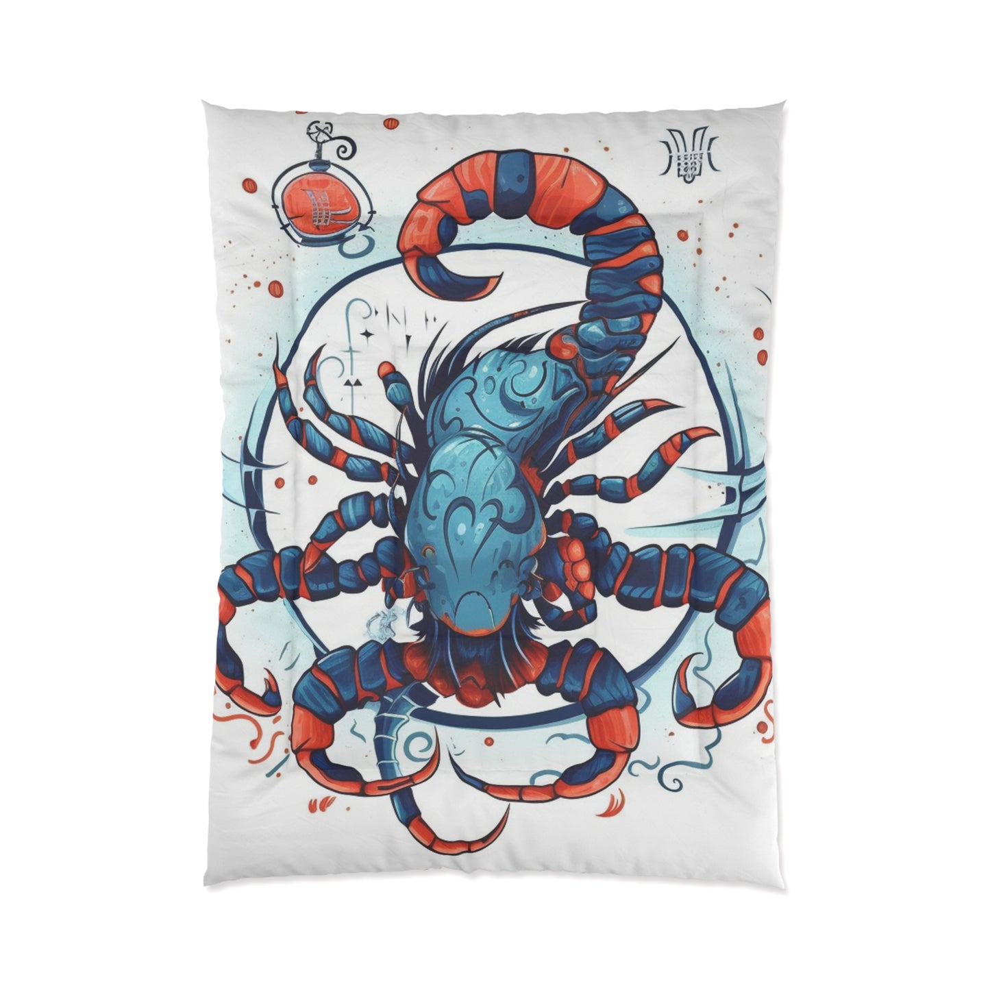 Cute Scorpio Zodiac Sign - Big Claws, Long Tail Cosmic Astrology Symbol - Comforter