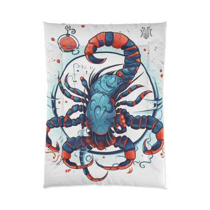 Cute Scorpio Zodiac Sign - Big Claws, Long Tail Cosmic Astrology Symbol - Comforter