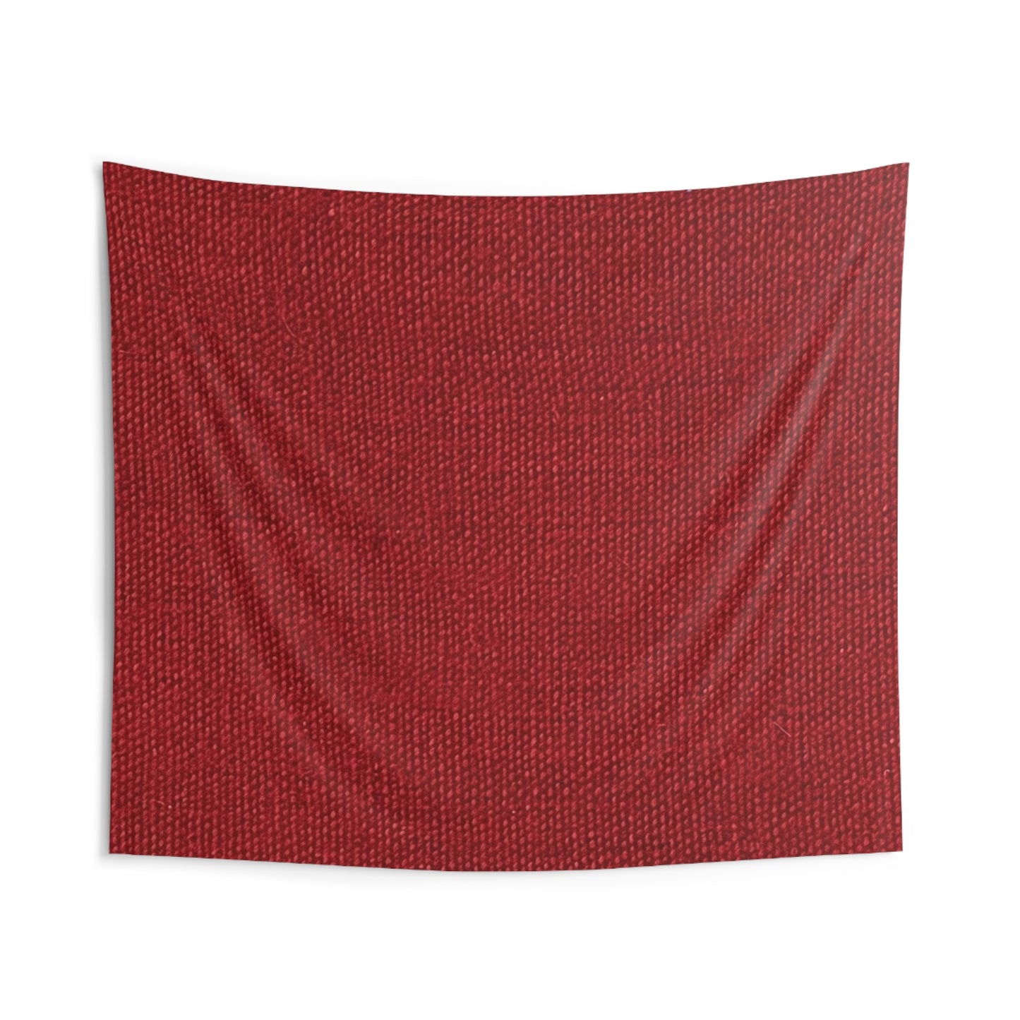 Bold Ruby Red: Denim-Inspired, Passionate Fabric Style - Indoor Wall Tapestries