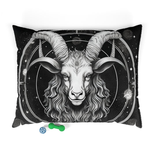 Diseño del zodiaco Capricornio, cabra marina, cama para mascotas de poliéster y algodón para interiores 