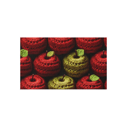 Crochet Apple Amigurumi - Big American Red Apples - Healthy Fruit Snack Design - Outdoor Rug