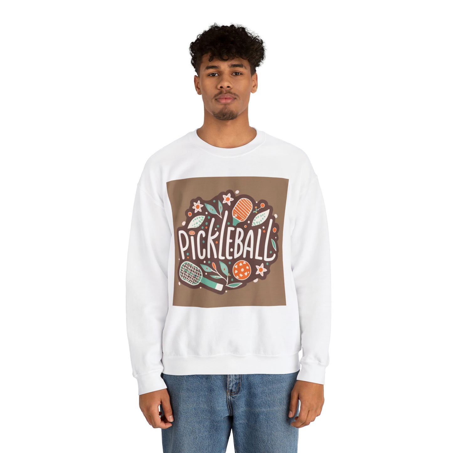 Pickleball Boho Graphic - Sport Gift - Unisex Heavy Blend™ Crewneck Sweatshirt