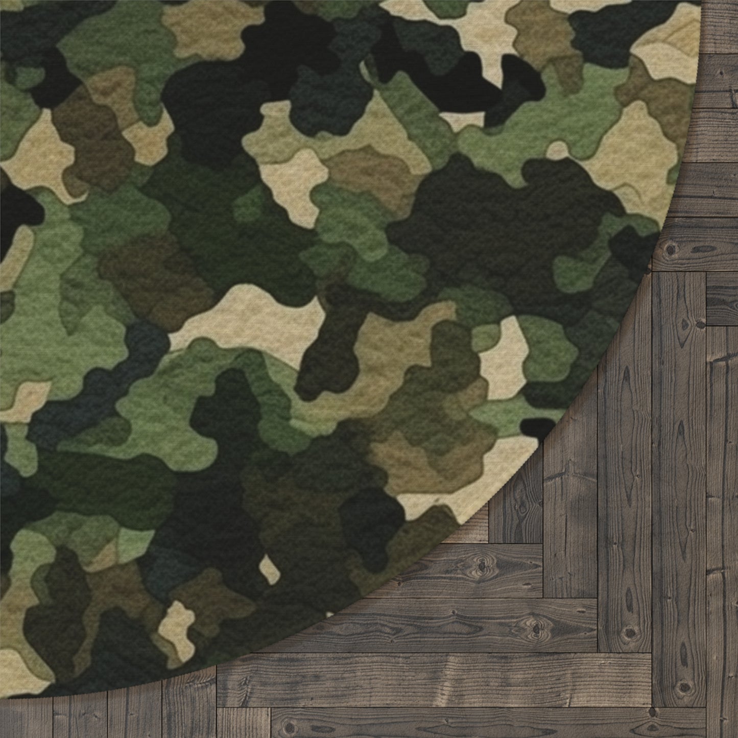 Classic Camo | Camouflage Wrap | Traditional Camo - Round Rug