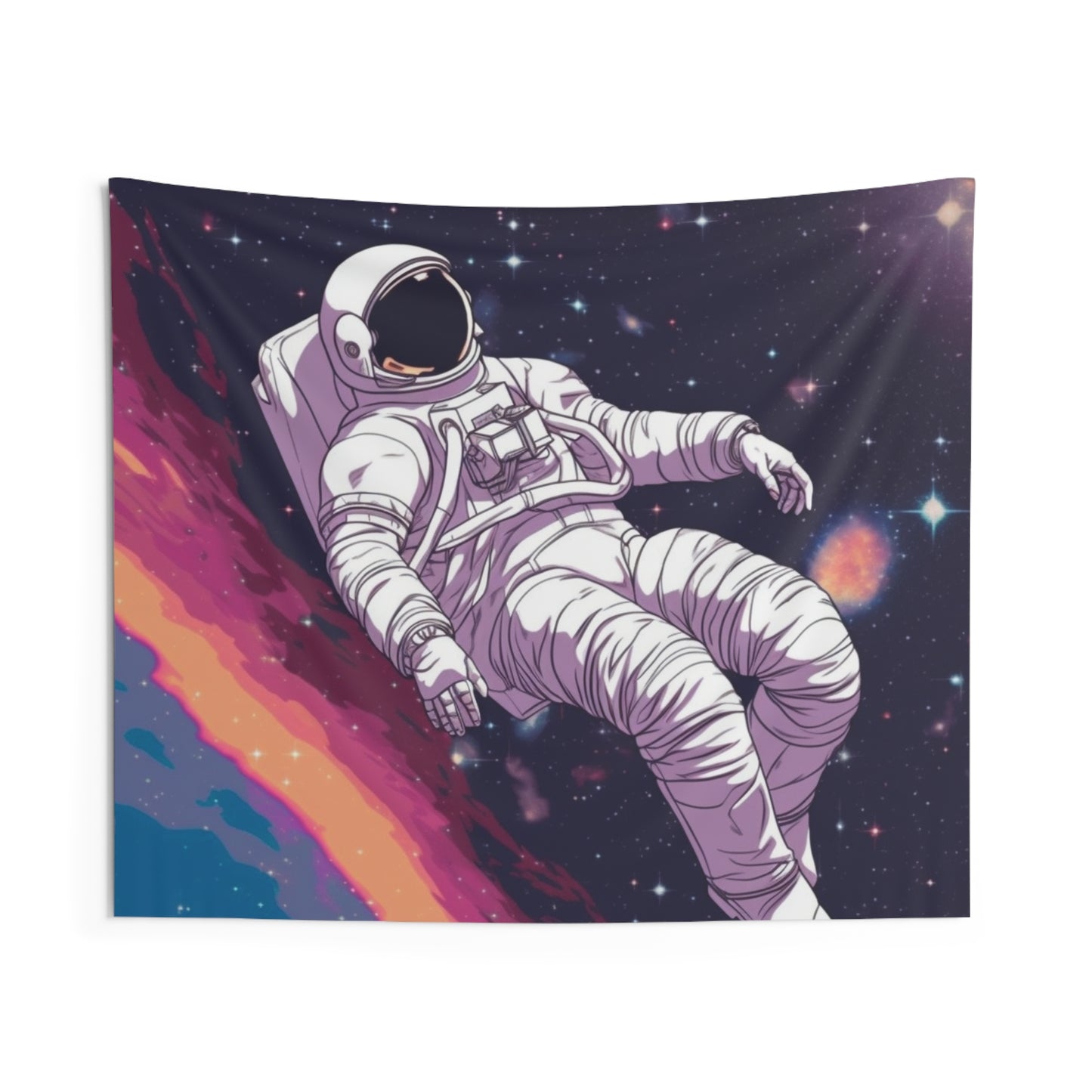 Astro Pioneer - Star-filled Galaxy Illustration - Indoor Wall Tapestries