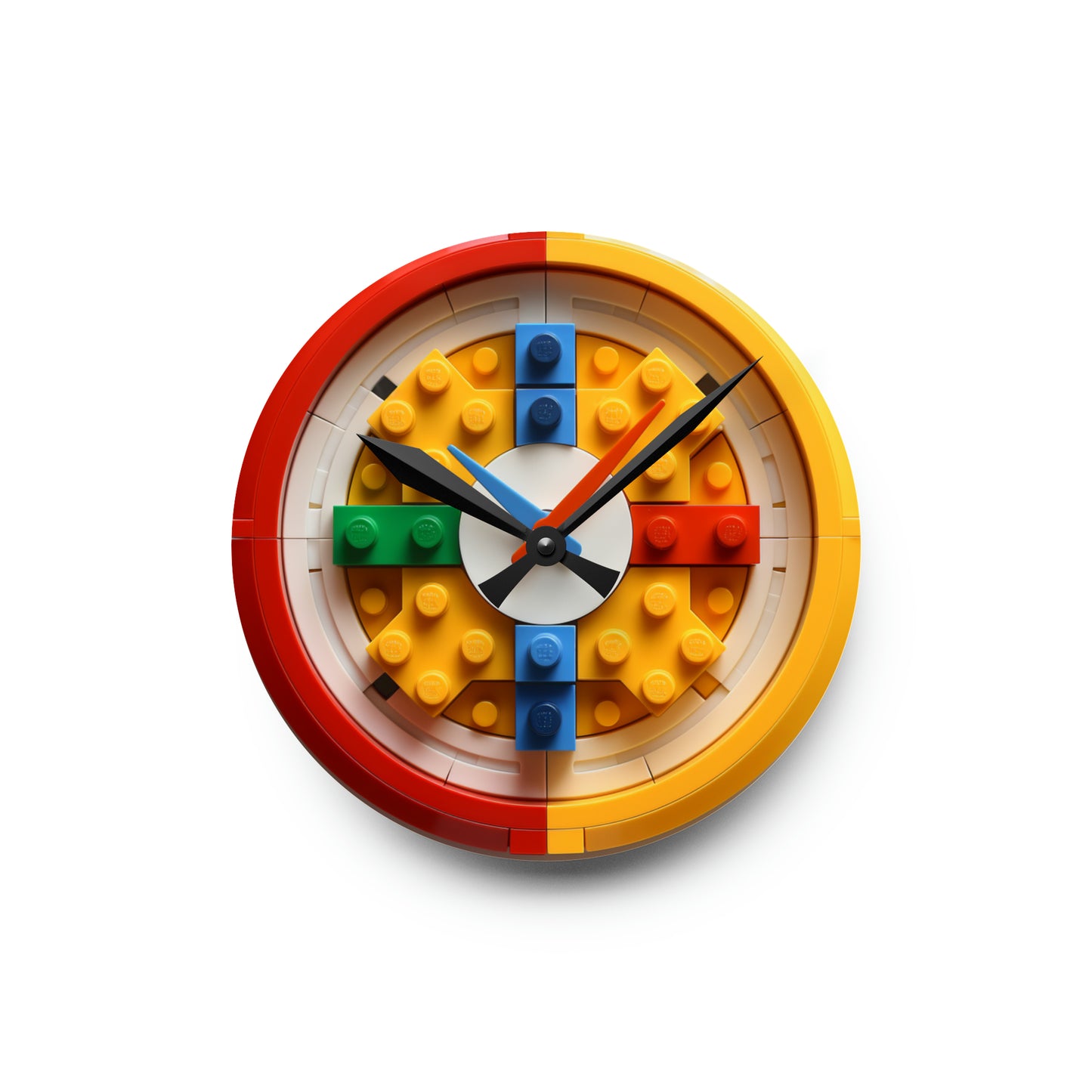 Toy Block Builder Pieces Link Together, Acrylic Wall Clock