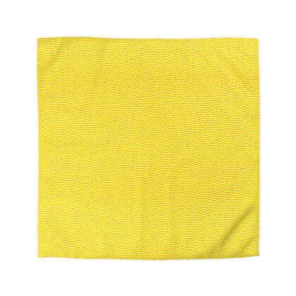 Sunshine Yellow Lemon: Denim-Inspired, Cheerful Fabric - Microfiber Duvet Cover